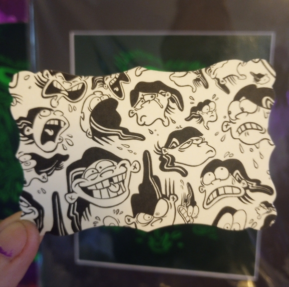 EEnE *Limited Ed-ition* CANVAS PRINT "Inverted Dees" B&W by Raven M - Picture 4 of 7